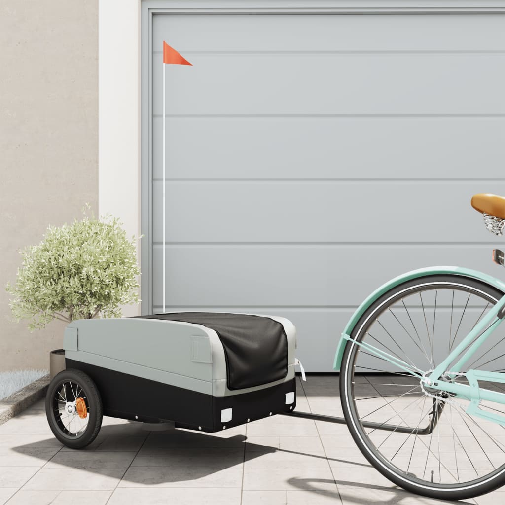 Fietstrailer 30 kg ijzer zwart en grijs is nu te koop bij PeponiXL, paradijselijk wonen!