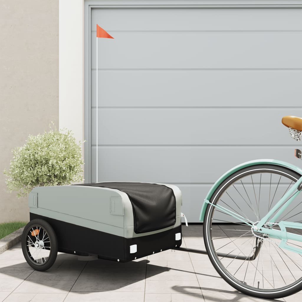 Fietstrailer 45 kg ijzer zwart en grijs is nu te koop bij PeponiXL, paradijselijk wonen!