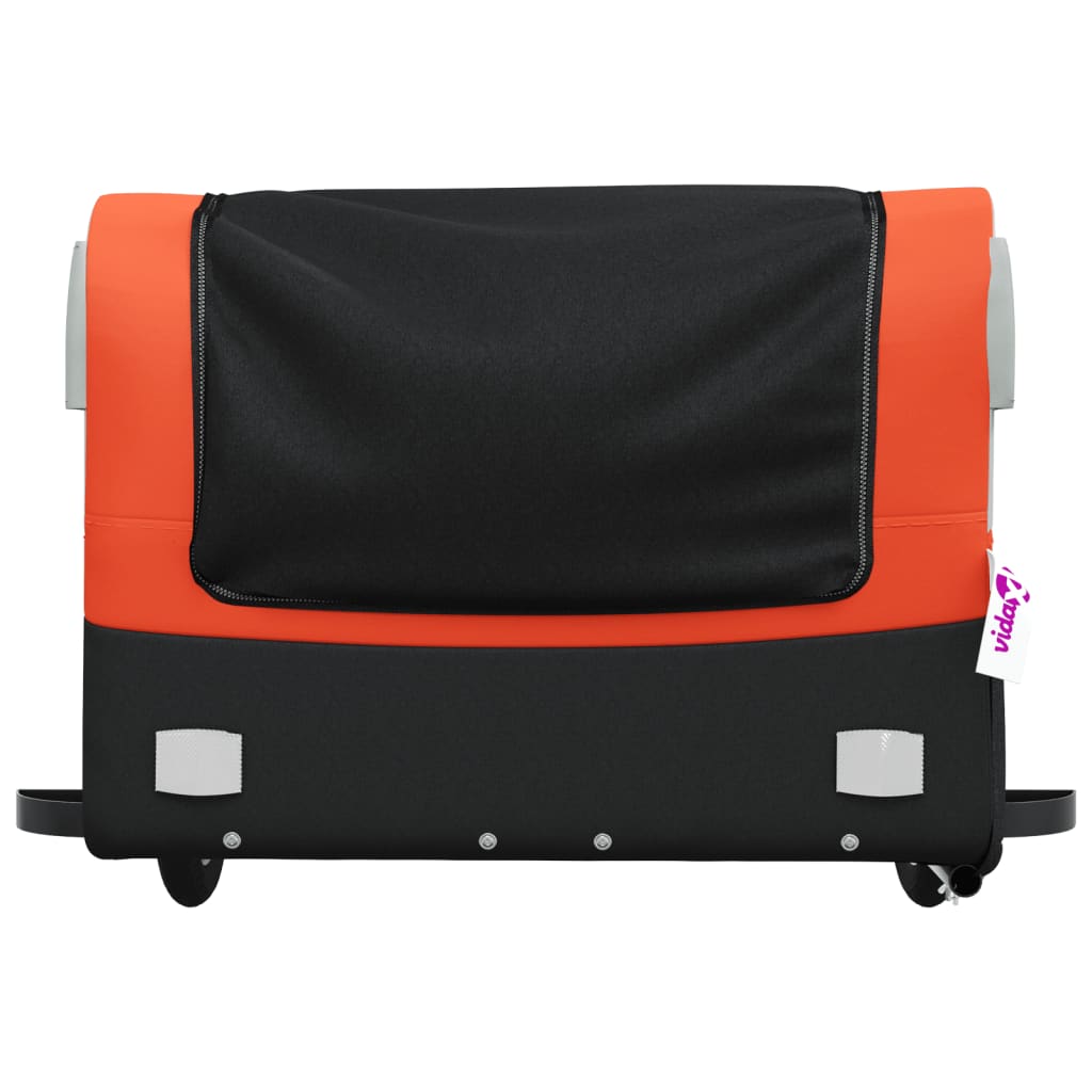 Fietstrailer 45 kg ijzer zwart en oranje is nu te koop bij PeponiXL, paradijselijk wonen!