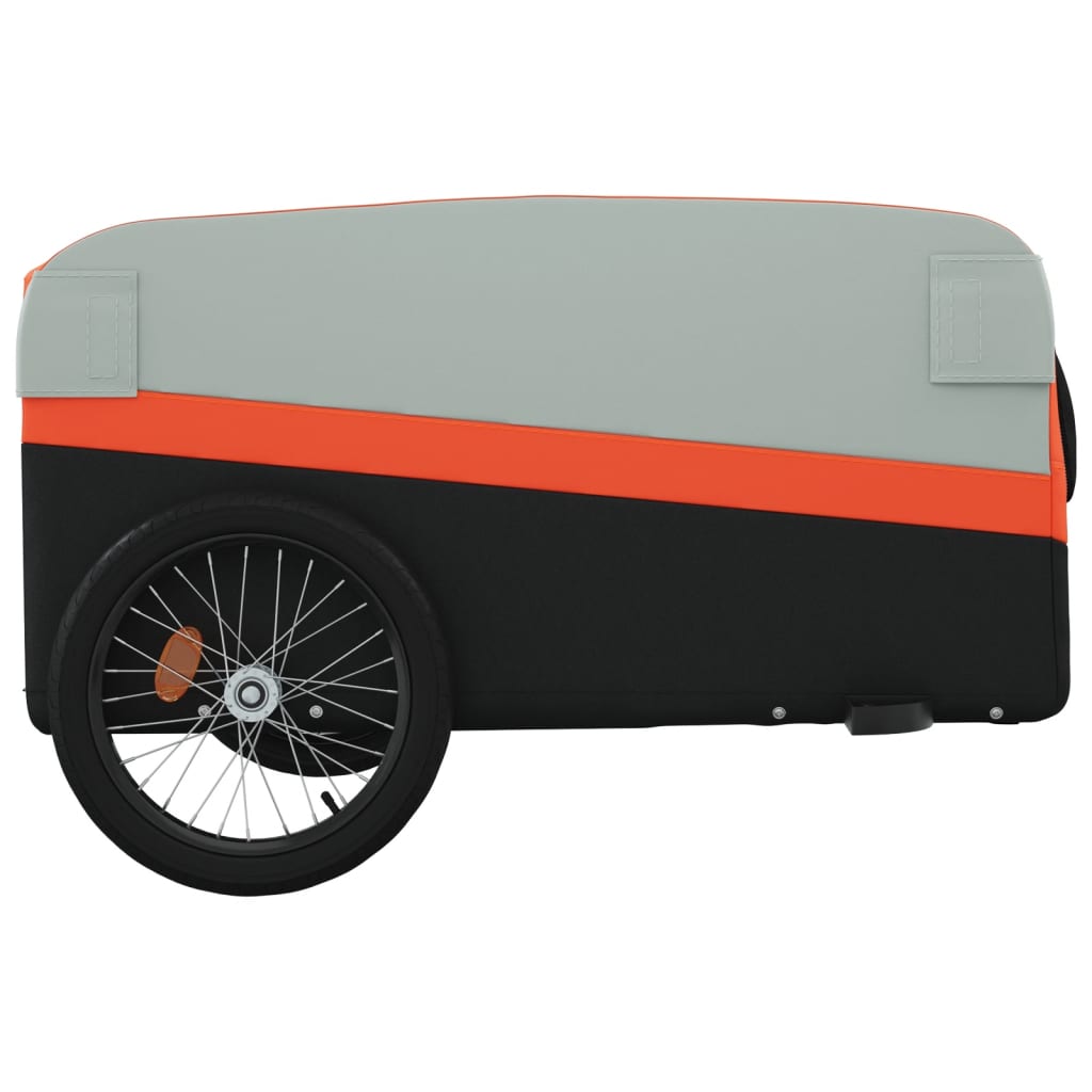 Fietstrailer 45 kg ijzer zwart en oranje is nu te koop bij PeponiXL, paradijselijk wonen!