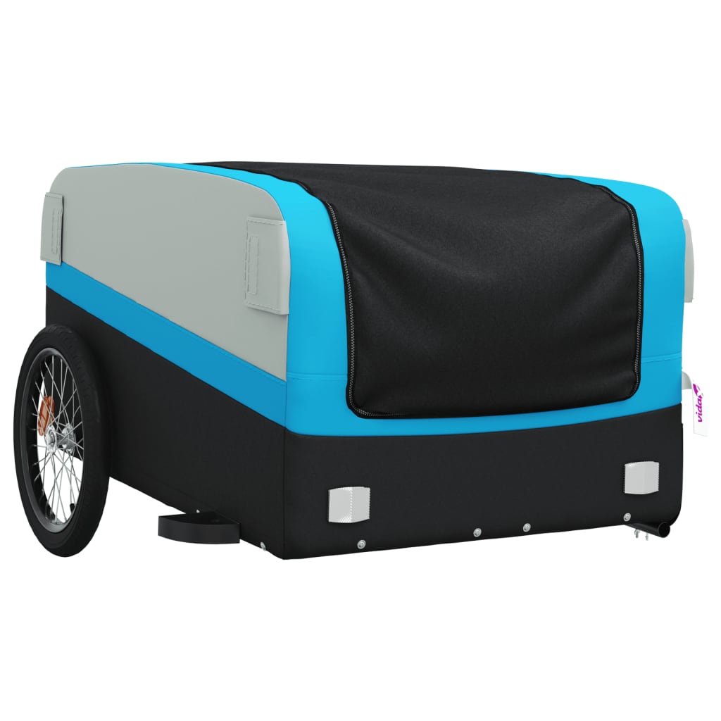 Fietstrailer 45 kg ijzer zwart en blauw is nu te koop bij PeponiXL, paradijselijk wonen!