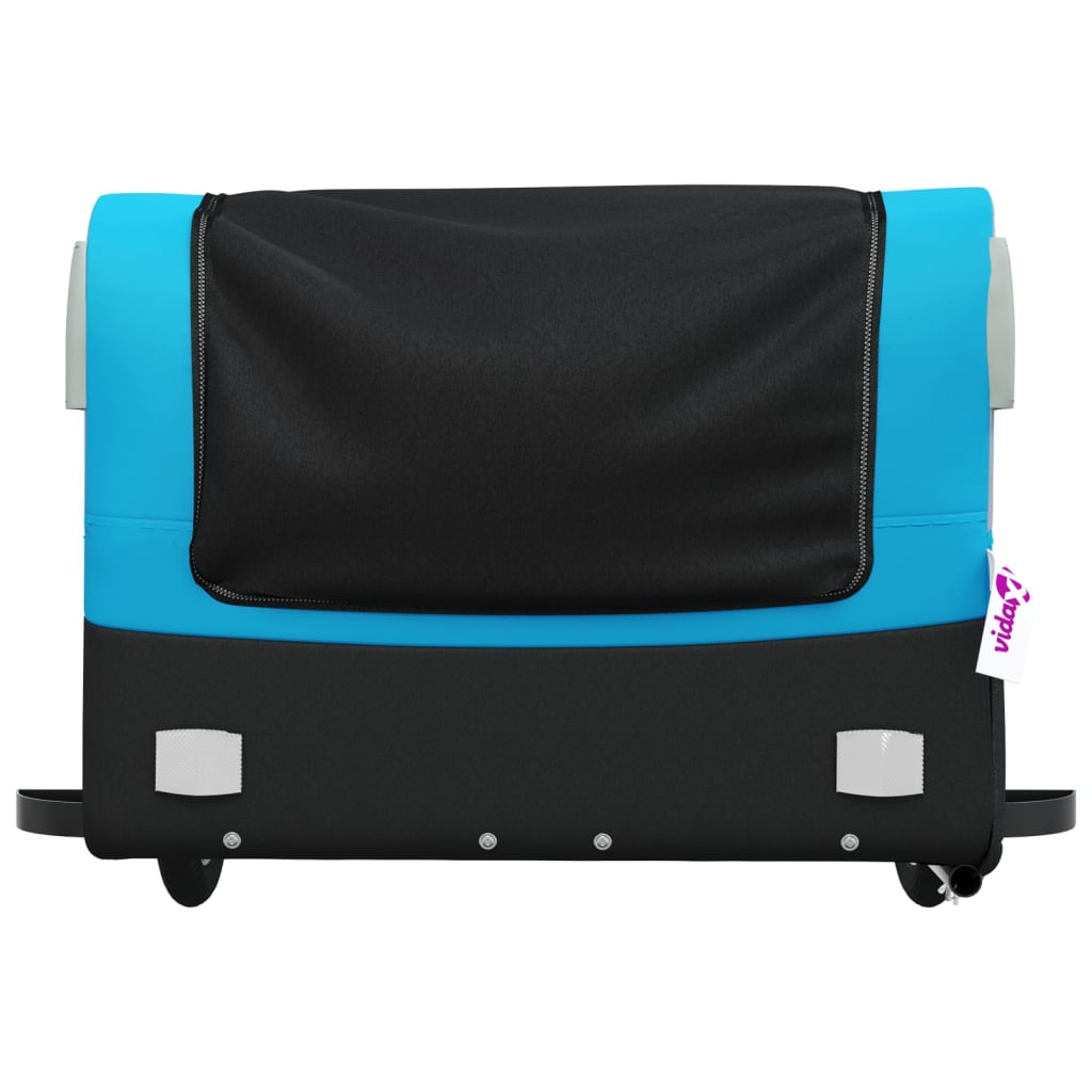 Fietstrailer 45 kg ijzer zwart en blauw is nu te koop bij PeponiXL, paradijselijk wonen!