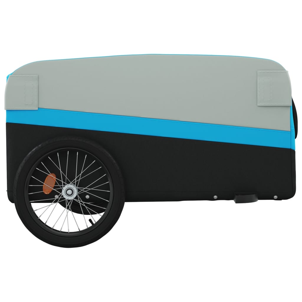 Fietstrailer 45 kg ijzer zwart en blauw is nu te koop bij PeponiXL, paradijselijk wonen!