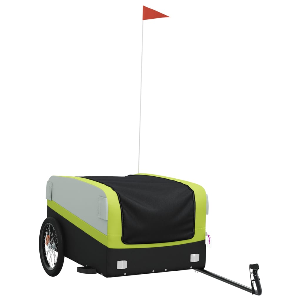 Fietstrailer 45 kg ijzer zwart en groen is nu te koop bij PeponiXL, paradijselijk wonen!