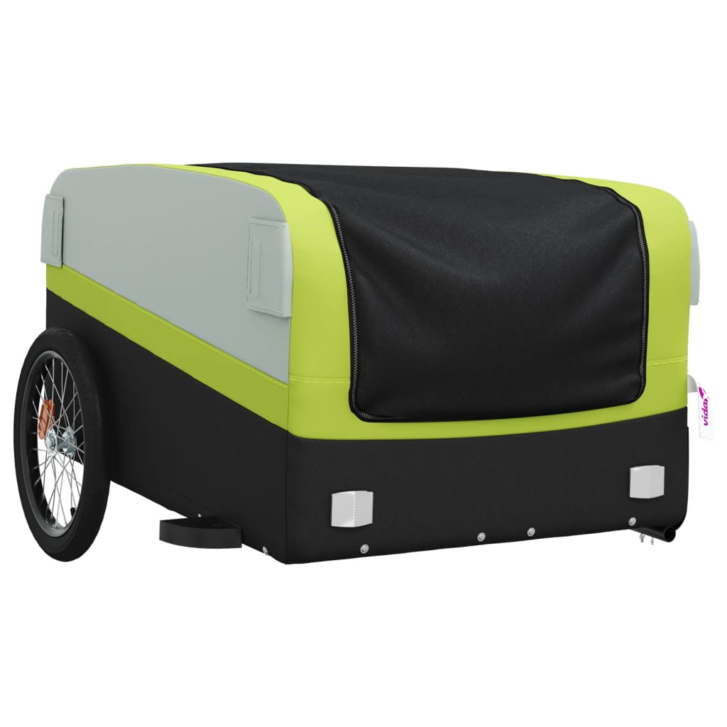 Fietstrailer 45 kg ijzer zwart en groen is nu te koop bij PeponiXL, paradijselijk wonen!