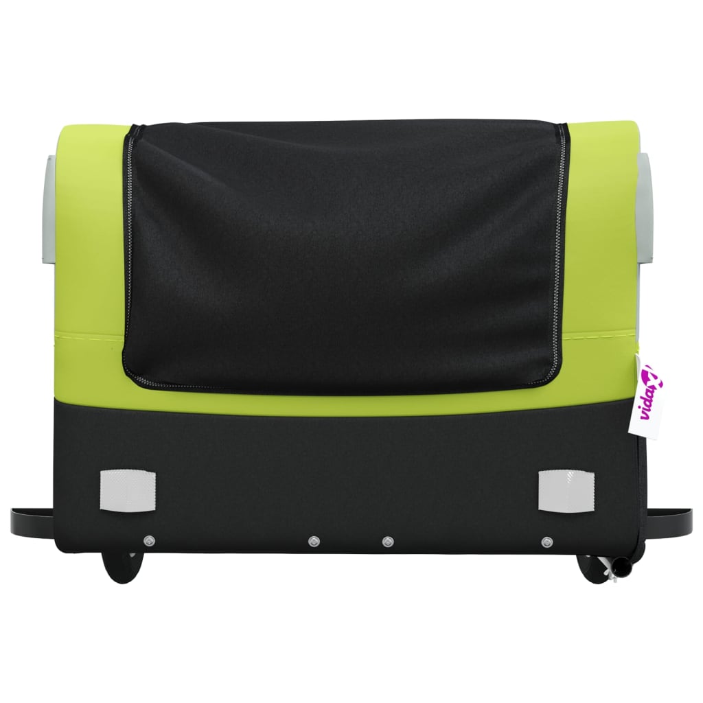 Fietstrailer 45 kg ijzer zwart en groen is nu te koop bij PeponiXL, paradijselijk wonen!