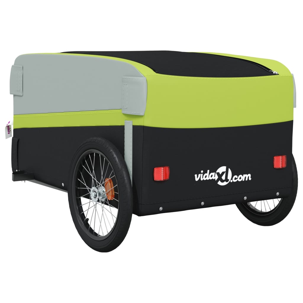 Fietstrailer 45 kg ijzer zwart en groen is nu te koop bij PeponiXL, paradijselijk wonen!