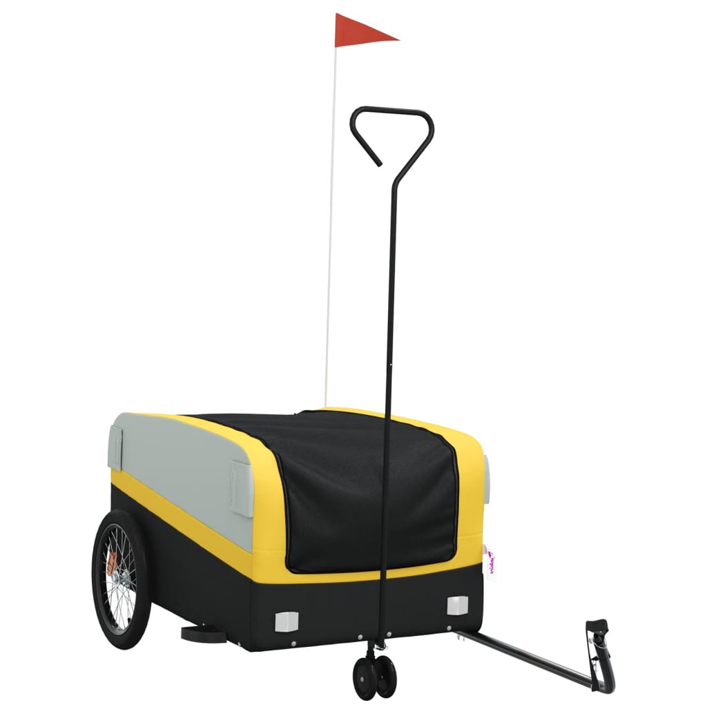 Fietstrailer 45 kg ijzer zwart en geel is nu te koop bij PeponiXL, paradijselijk wonen!