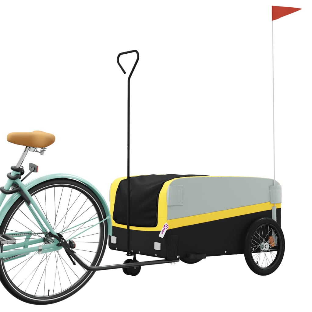 Fietstrailer 45 kg ijzer zwart en geel is nu te koop bij PeponiXL, paradijselijk wonen!