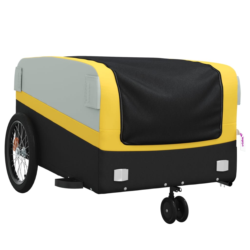 Fietstrailer 45 kg ijzer zwart en geel is nu te koop bij PeponiXL, paradijselijk wonen!