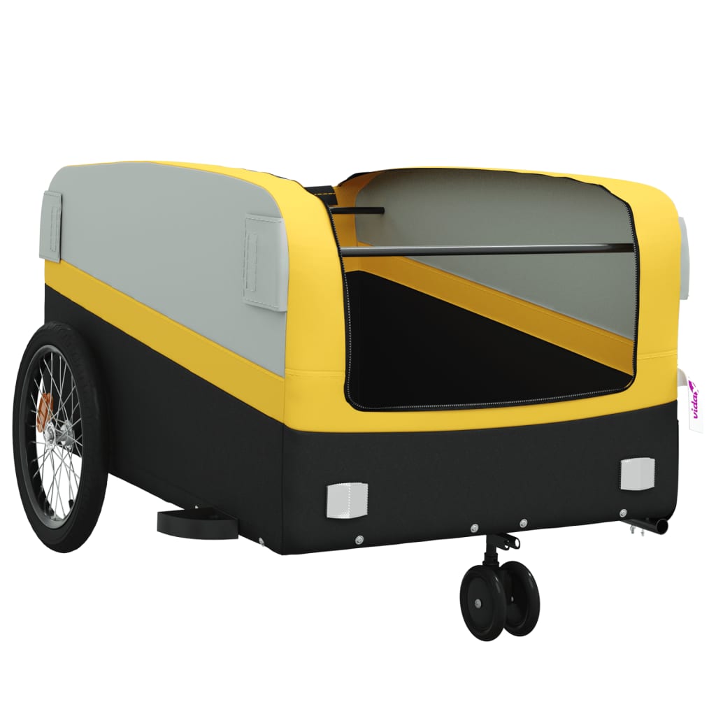 Fietstrailer 45 kg ijzer zwart en geel is nu te koop bij PeponiXL, paradijselijk wonen!