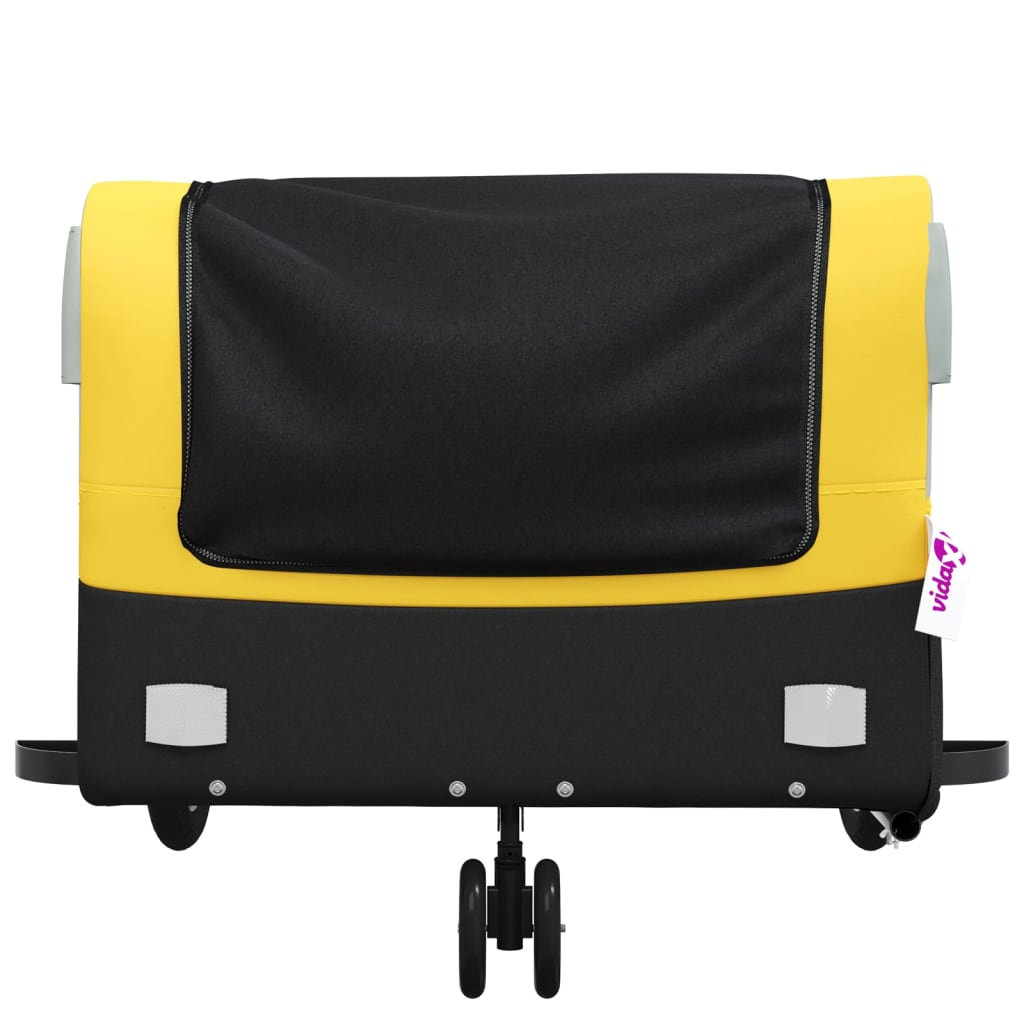 Fietstrailer 45 kg ijzer zwart en geel is nu te koop bij PeponiXL, paradijselijk wonen!