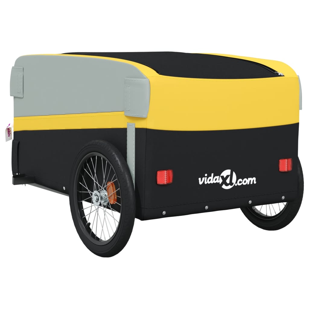 Fietstrailer 45 kg ijzer zwart en geel is nu te koop bij PeponiXL, paradijselijk wonen!