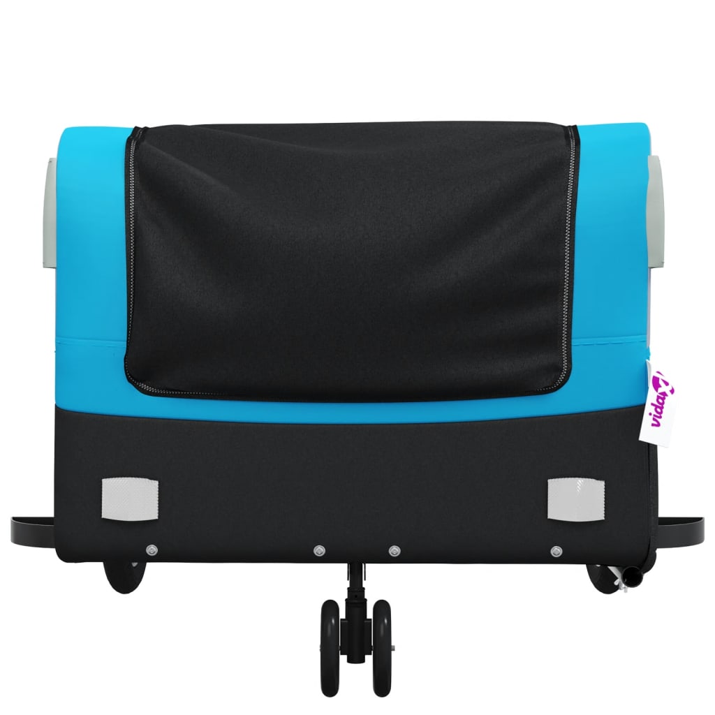 Fietstrailer 45 kg ijzer zwart en blauw is nu te koop bij PeponiXL, paradijselijk wonen!