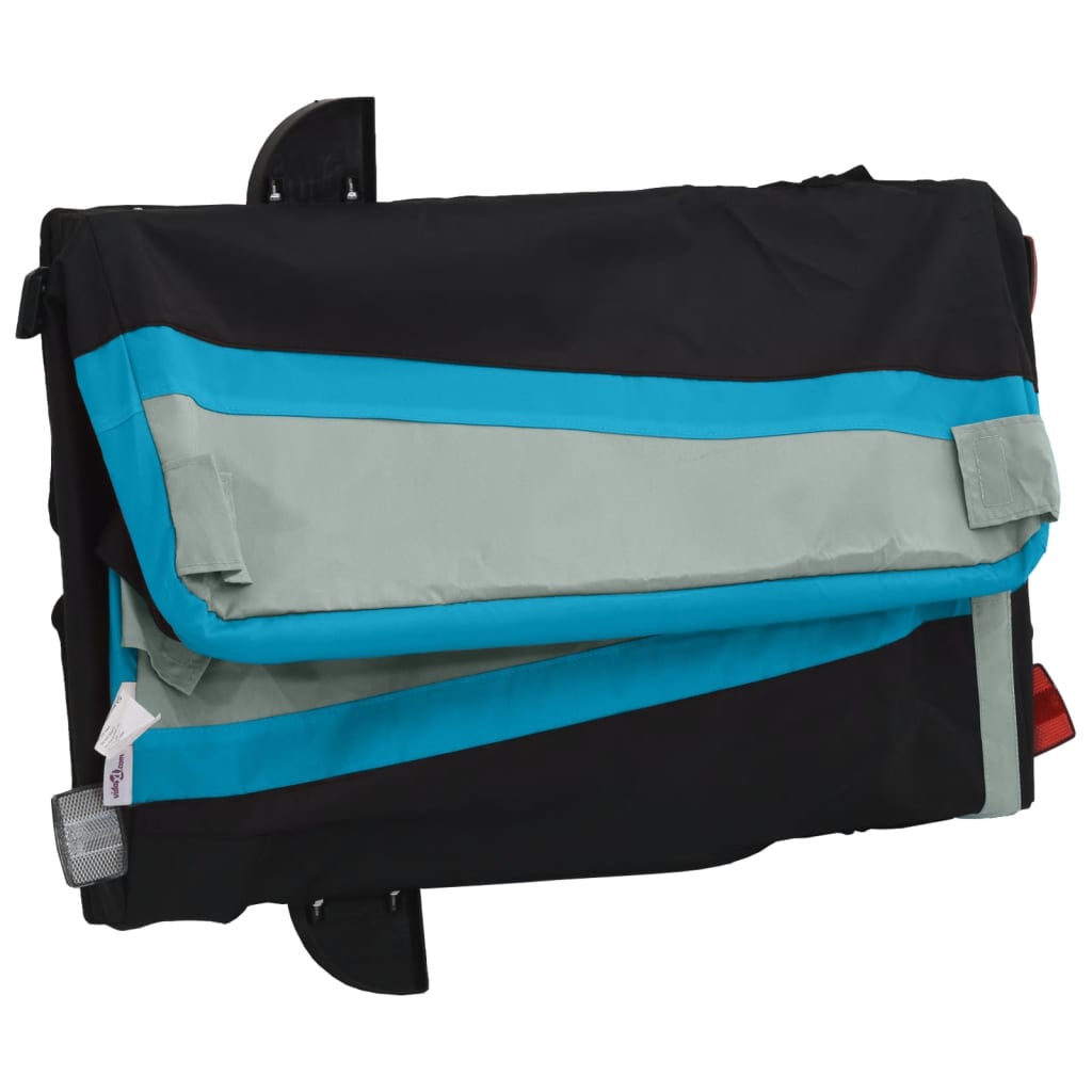 Fietstrailer 45 kg ijzer zwart en blauw is nu te koop bij PeponiXL, paradijselijk wonen!