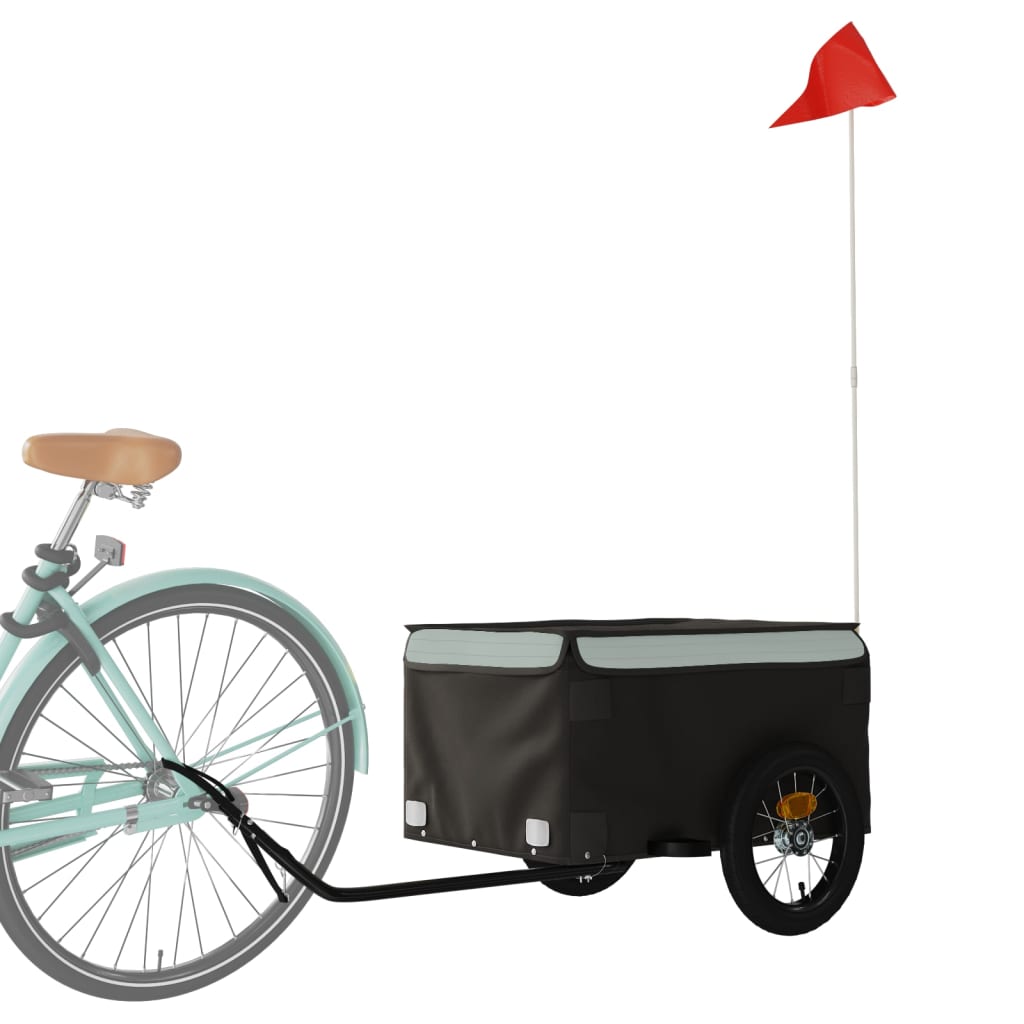 Fietstrailer 30 kg ijzer zwart en grijs is nu te koop bij PeponiXL, paradijselijk wonen!