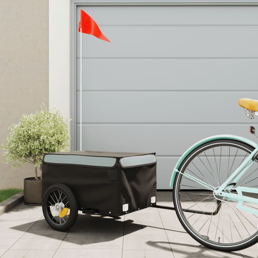 Fietstrailer 30 kg ijzer zwart en grijs is nu te koop bij PeponiXL, paradijselijk wonen!