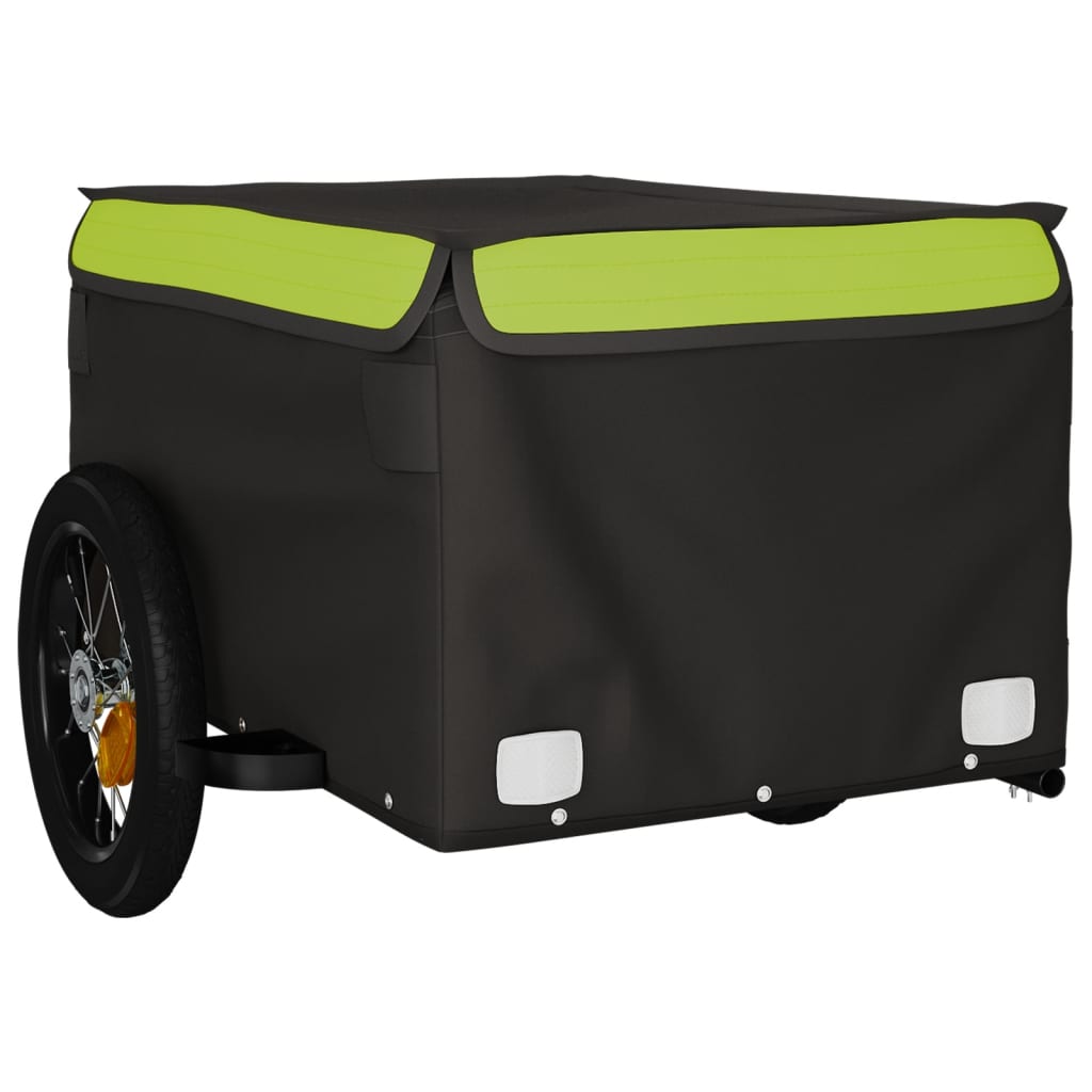 Fietstrailer 30 kg ijzer zwart en groen is nu te koop bij PeponiXL, paradijselijk wonen!