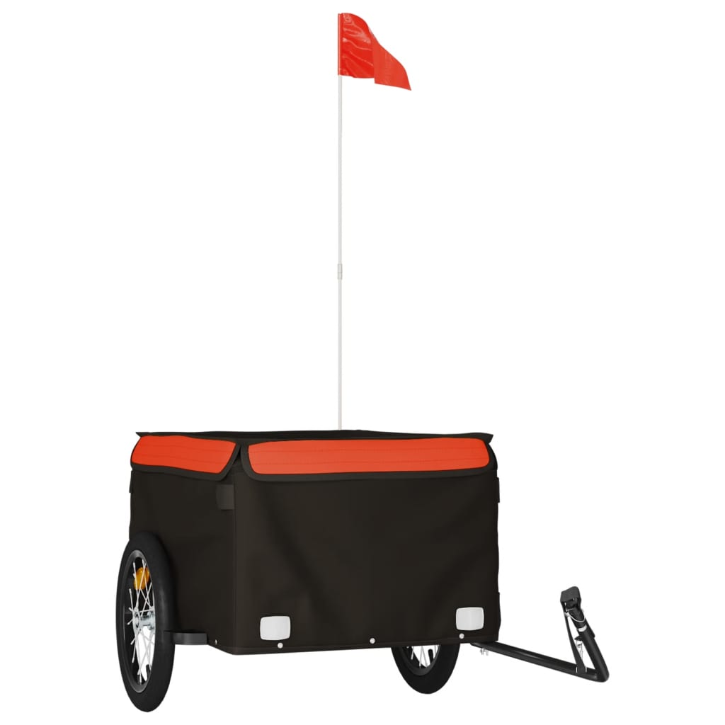 Fietstrailer 45 kg ijzer zwart en oranje is nu te koop bij PeponiXL, paradijselijk wonen!