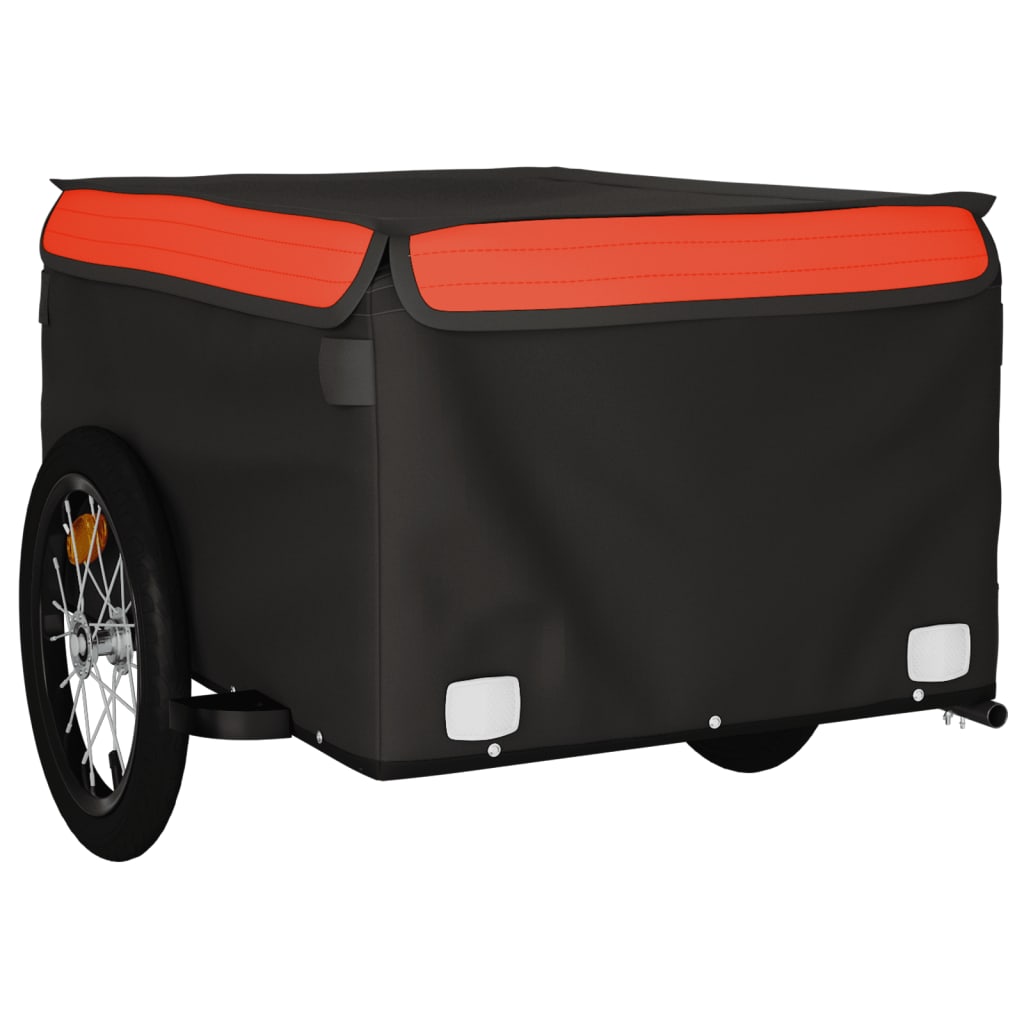 Fietstrailer 45 kg ijzer zwart en oranje is nu te koop bij PeponiXL, paradijselijk wonen!