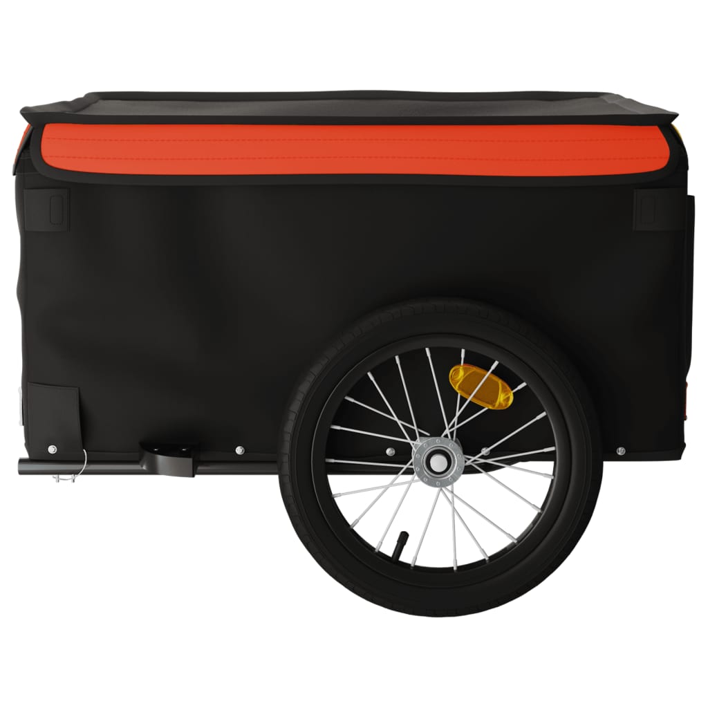 Fietstrailer 45 kg ijzer zwart en oranje is nu te koop bij PeponiXL, paradijselijk wonen!