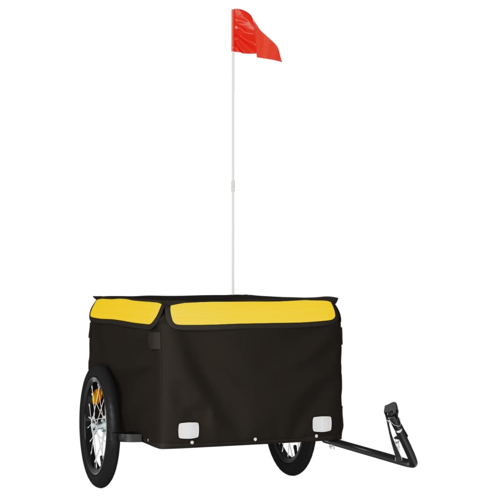 Fietstrailer 45 kg ijzer zwart en geel is nu te koop bij PeponiXL, paradijselijk wonen!