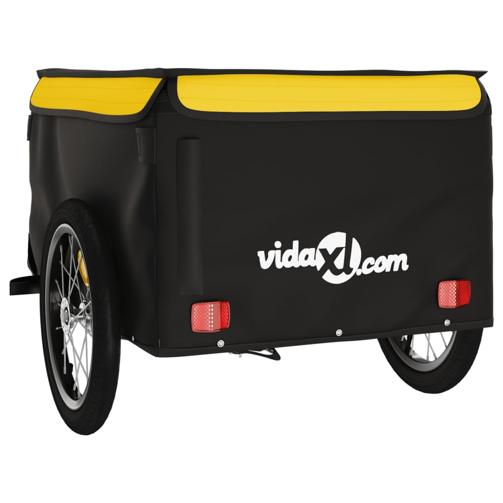 Fietstrailer 45 kg ijzer zwart en geel is nu te koop bij PeponiXL, paradijselijk wonen!