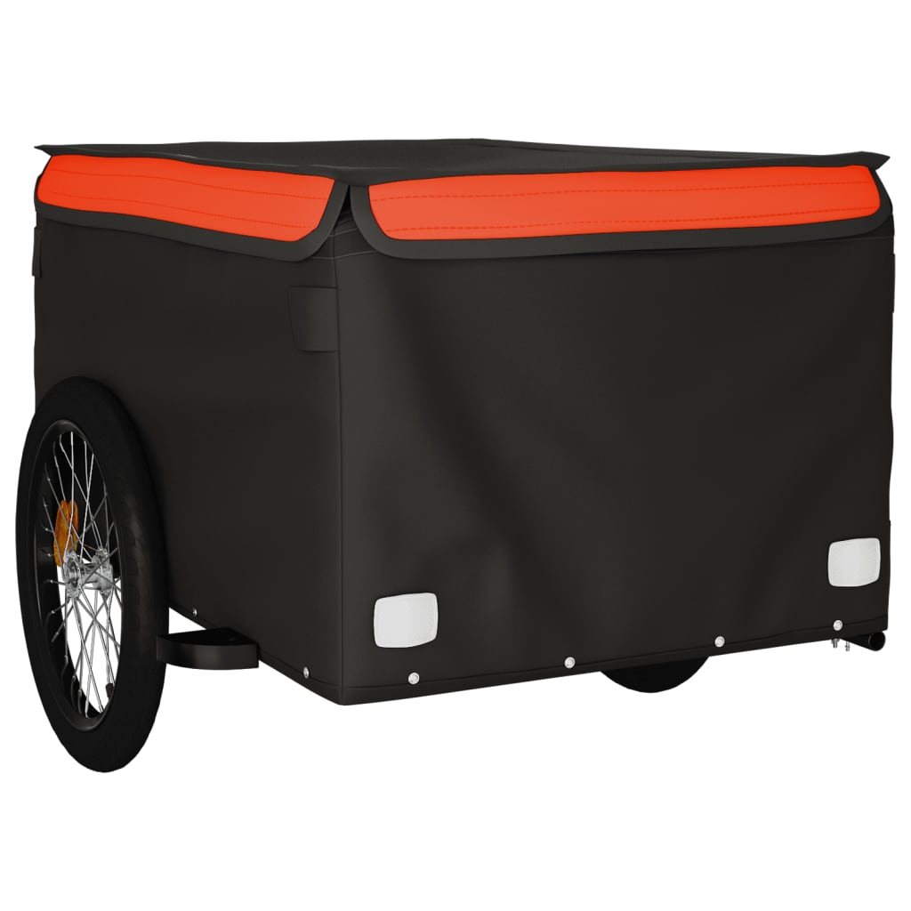 Fietstrailer 45 kg ijzer zwart en oranje is nu te koop bij PeponiXL, paradijselijk wonen!