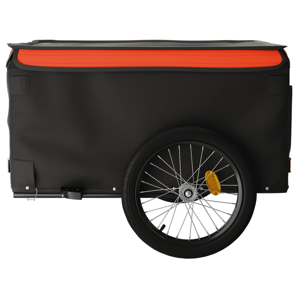 Fietstrailer 45 kg ijzer zwart en oranje is nu te koop bij PeponiXL, paradijselijk wonen!