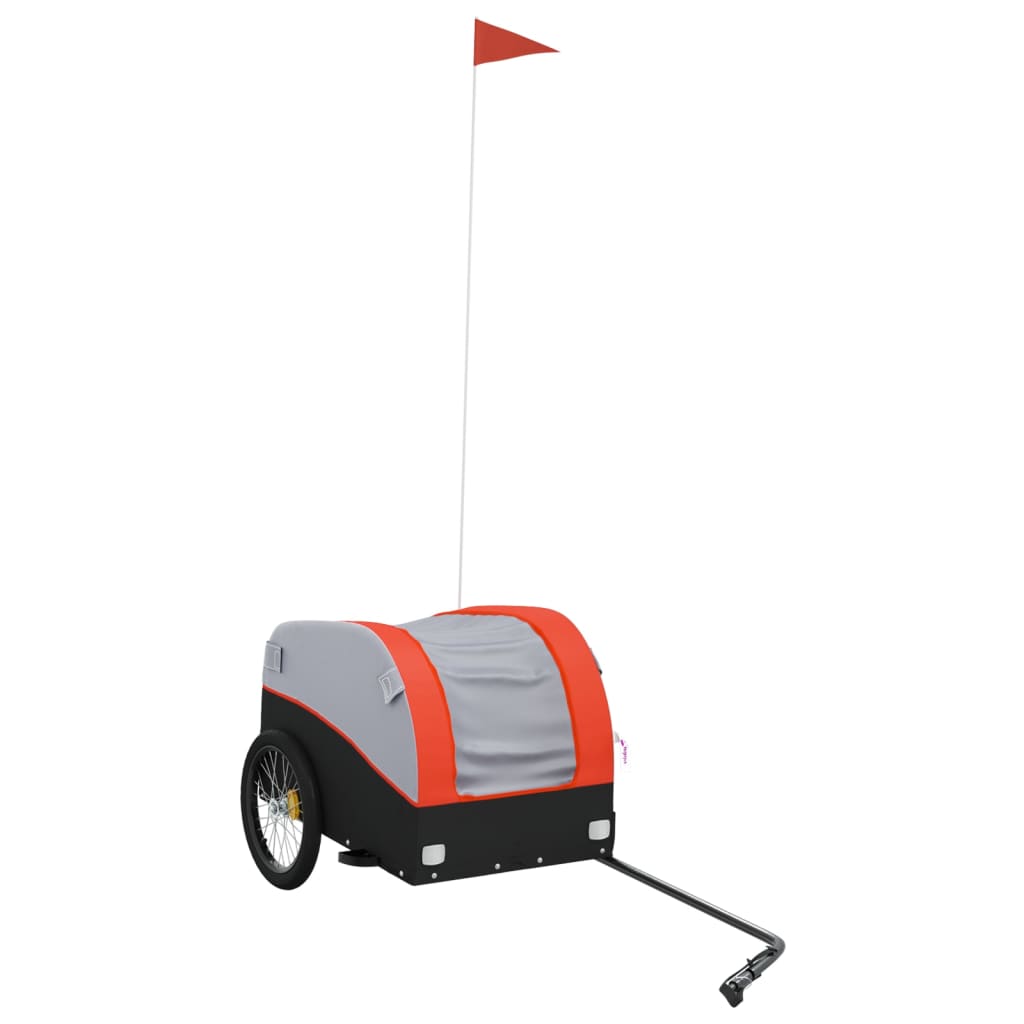 Fietstrailer 30 kg ijzer zwart en oranje is nu te koop bij PeponiXL, paradijselijk wonen!
