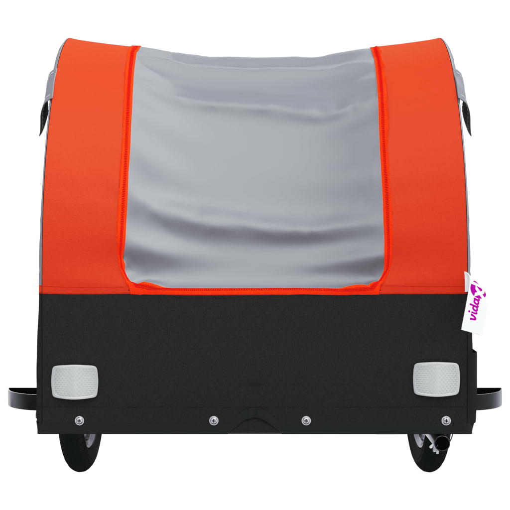 Fietstrailer 45 kg ijzer zwart en oranje is nu te koop bij PeponiXL, paradijselijk wonen!