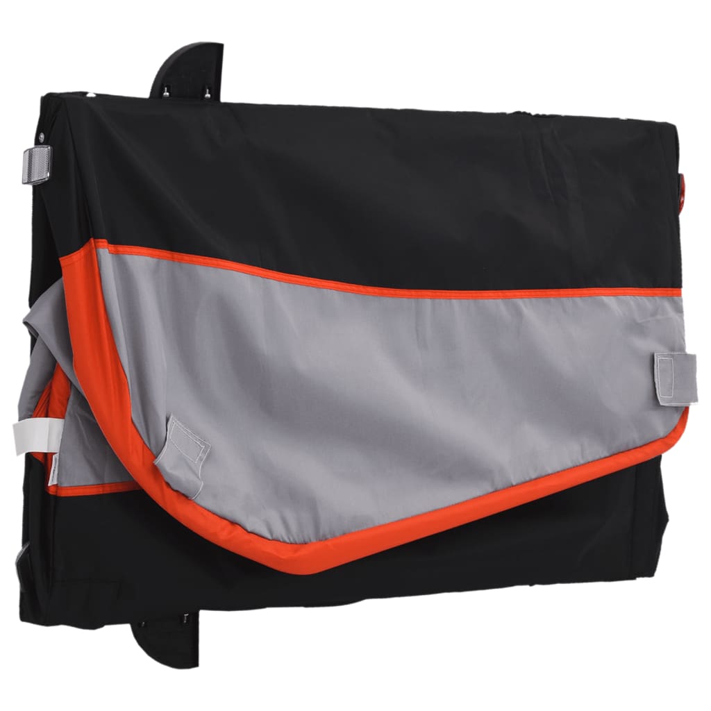 Fietstrailer 45 kg ijzer zwart en oranje is nu te koop bij PeponiXL, paradijselijk wonen!