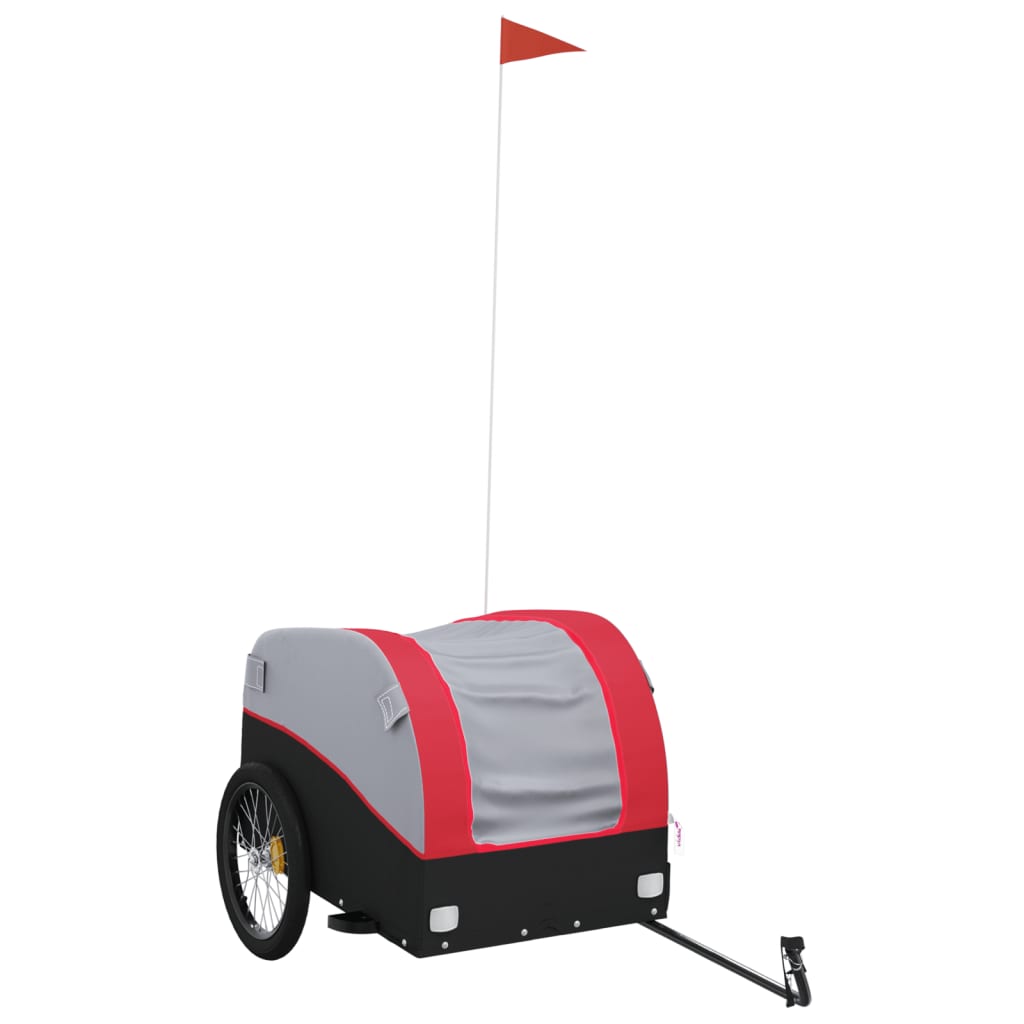 Fietstrailer 45 kg ijzer zwart en rood is nu te koop bij PeponiXL, paradijselijk wonen!