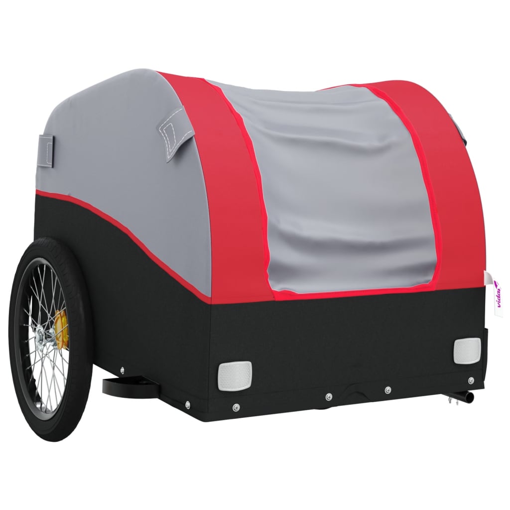 Fietstrailer 45 kg ijzer zwart en rood is nu te koop bij PeponiXL, paradijselijk wonen!