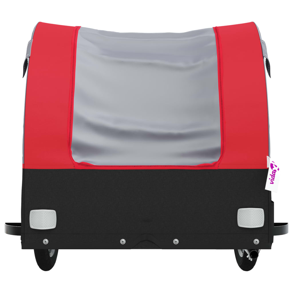 Fietstrailer 45 kg ijzer zwart en rood is nu te koop bij PeponiXL, paradijselijk wonen!