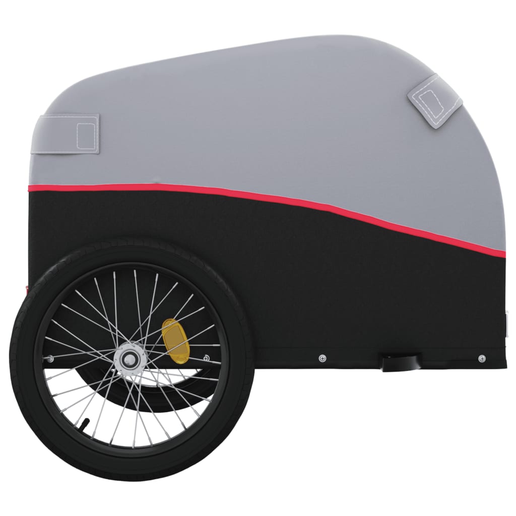 Fietstrailer 45 kg ijzer zwart en rood is nu te koop bij PeponiXL, paradijselijk wonen!