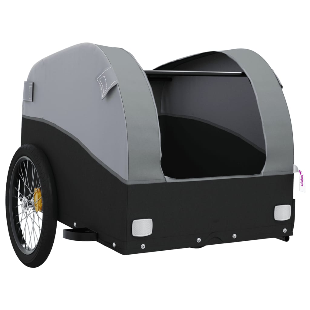 Fietstrailer 45 kg ijzer zwart en grijs is nu te koop bij PeponiXL, paradijselijk wonen!