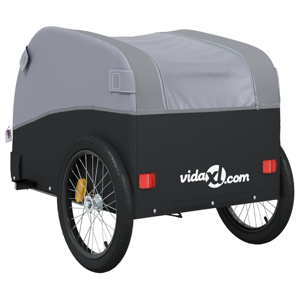 Fietstrailer 45 kg ijzer zwart en grijs is nu te koop bij PeponiXL, paradijselijk wonen!