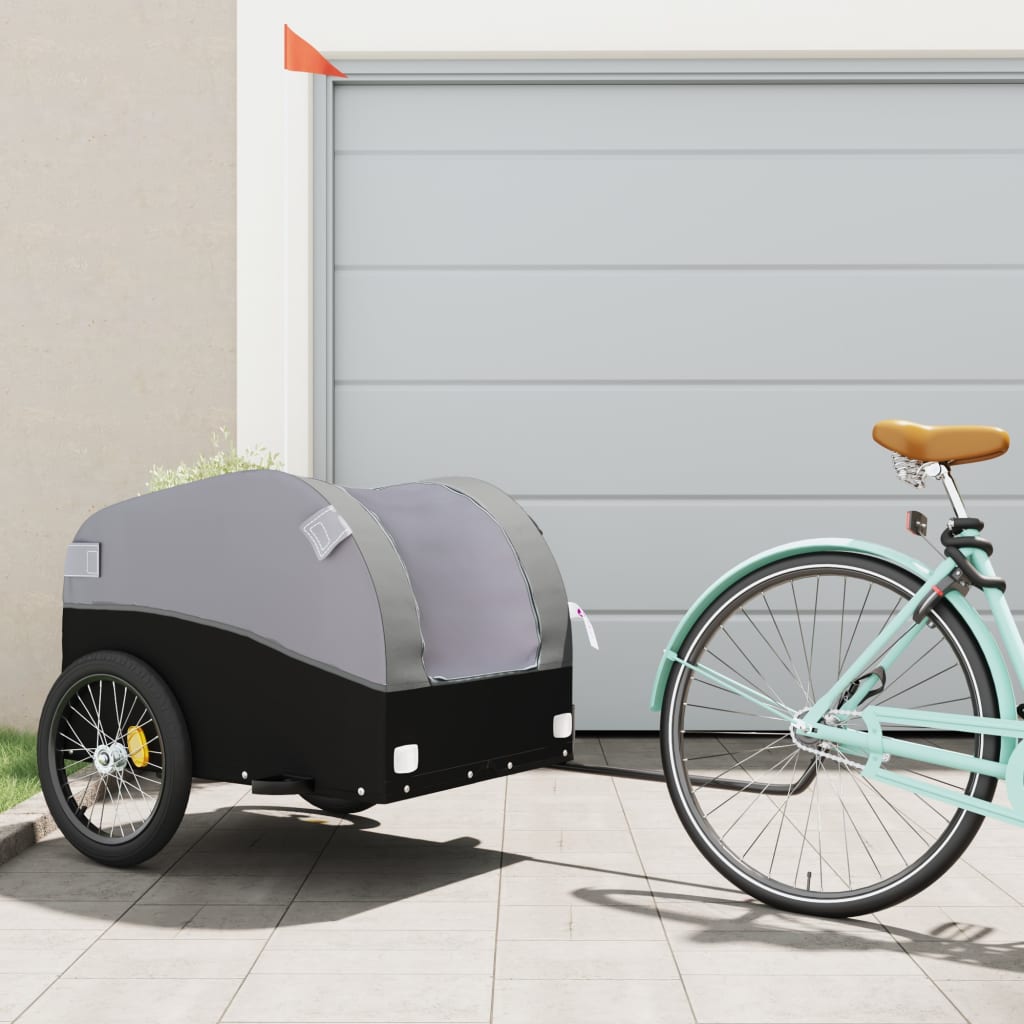 Fietstrailer 45 kg ijzer zwart en grijs is nu te koop bij PeponiXL, paradijselijk wonen!