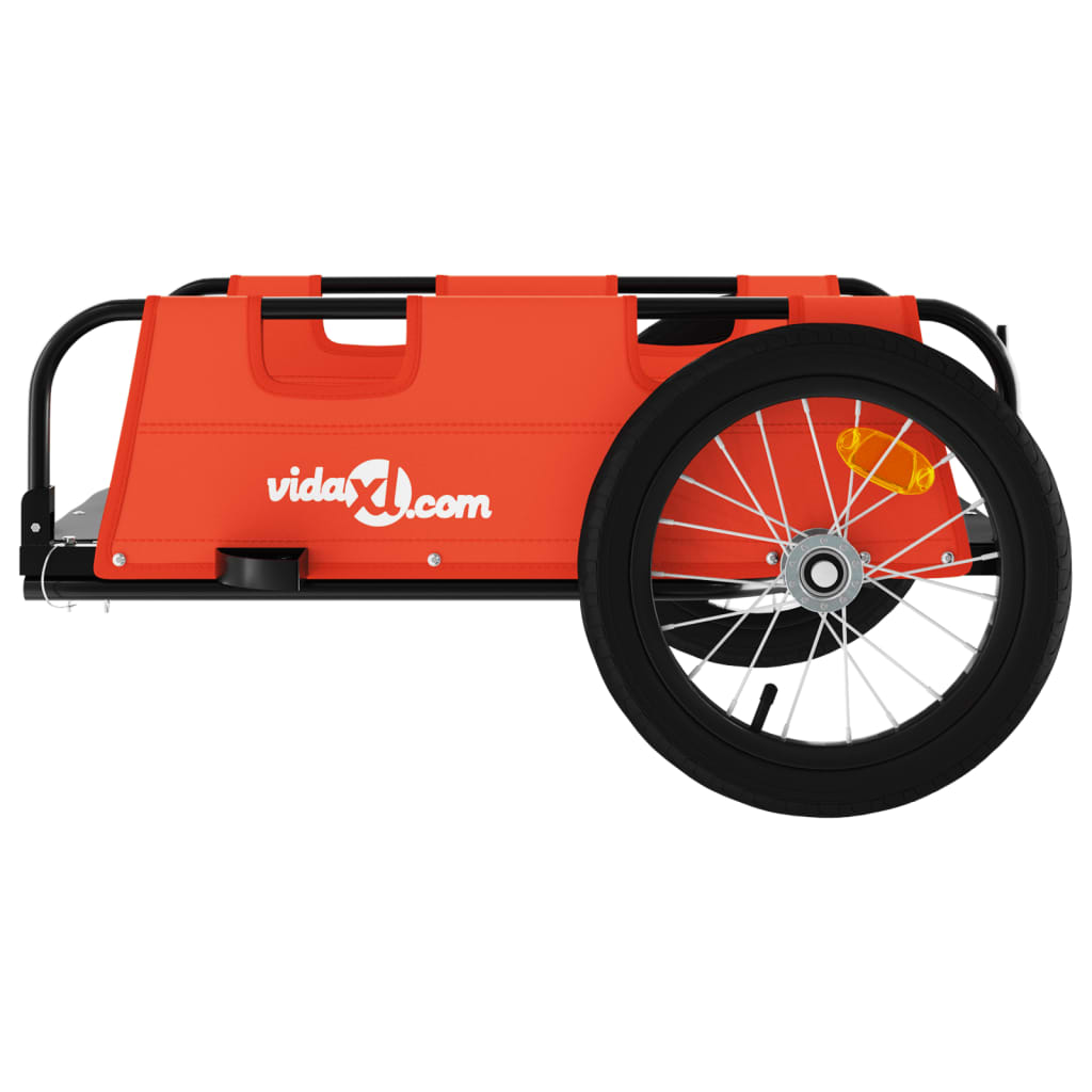 Fietstrailer oxford stof en ijzer oranje is nu te koop bij PeponiXL, paradijselijk wonen!