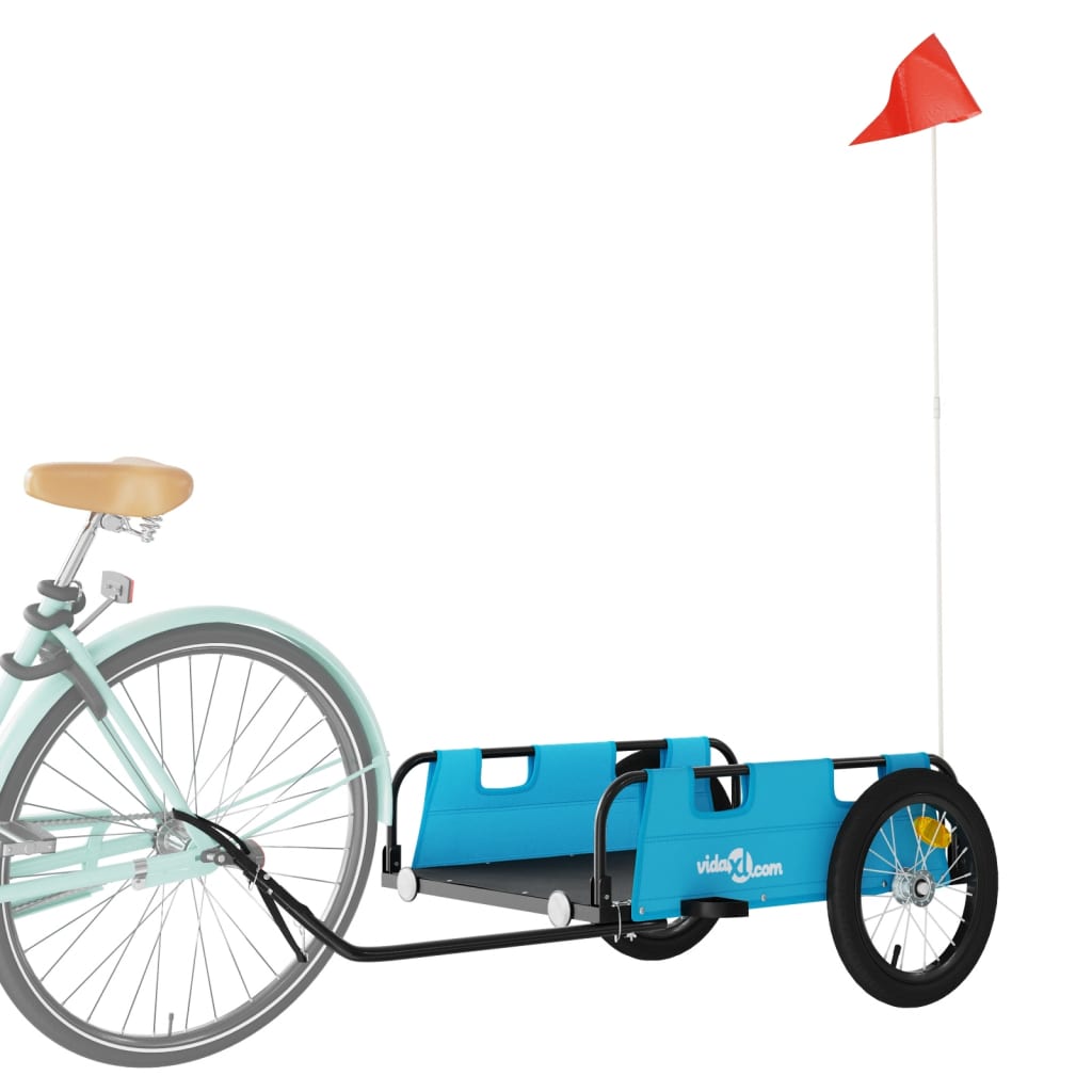 Fietstrailer oxford stof en ijzer blauw is nu te koop bij PeponiXL, paradijselijk wonen!