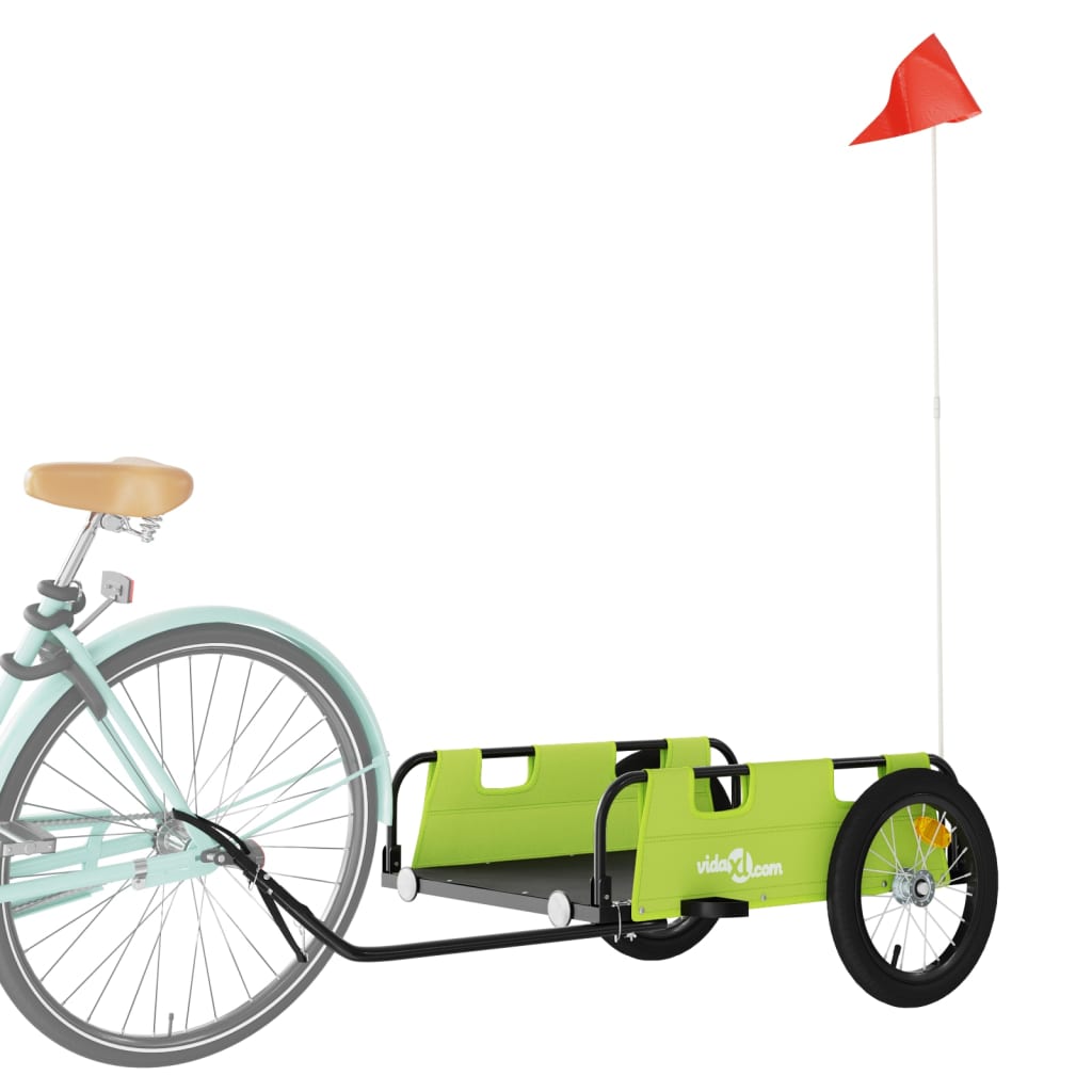 Fietstrailer oxford stof en ijzer groen is nu te koop bij PeponiXL, paradijselijk wonen!