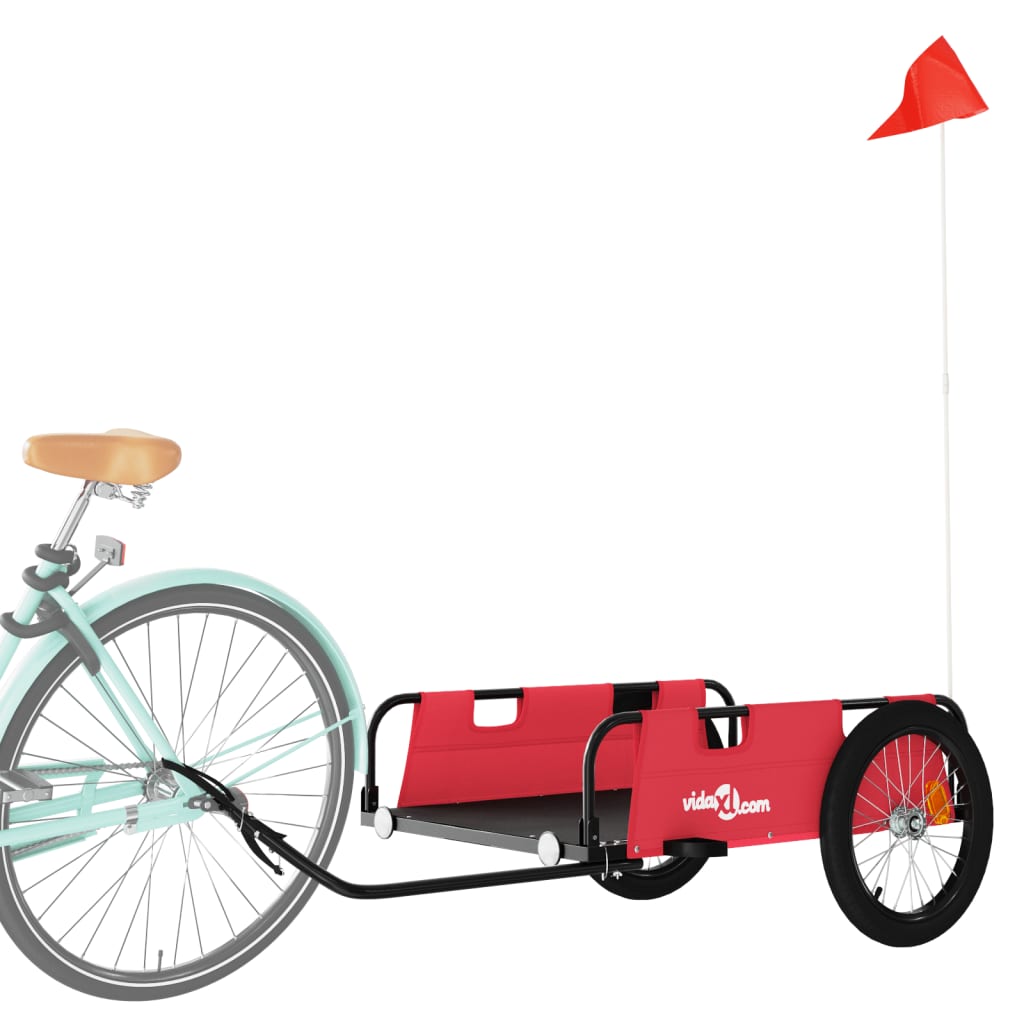 Fietstrailer oxford stof en ijzer rood is nu te koop bij PeponiXL, paradijselijk wonen!