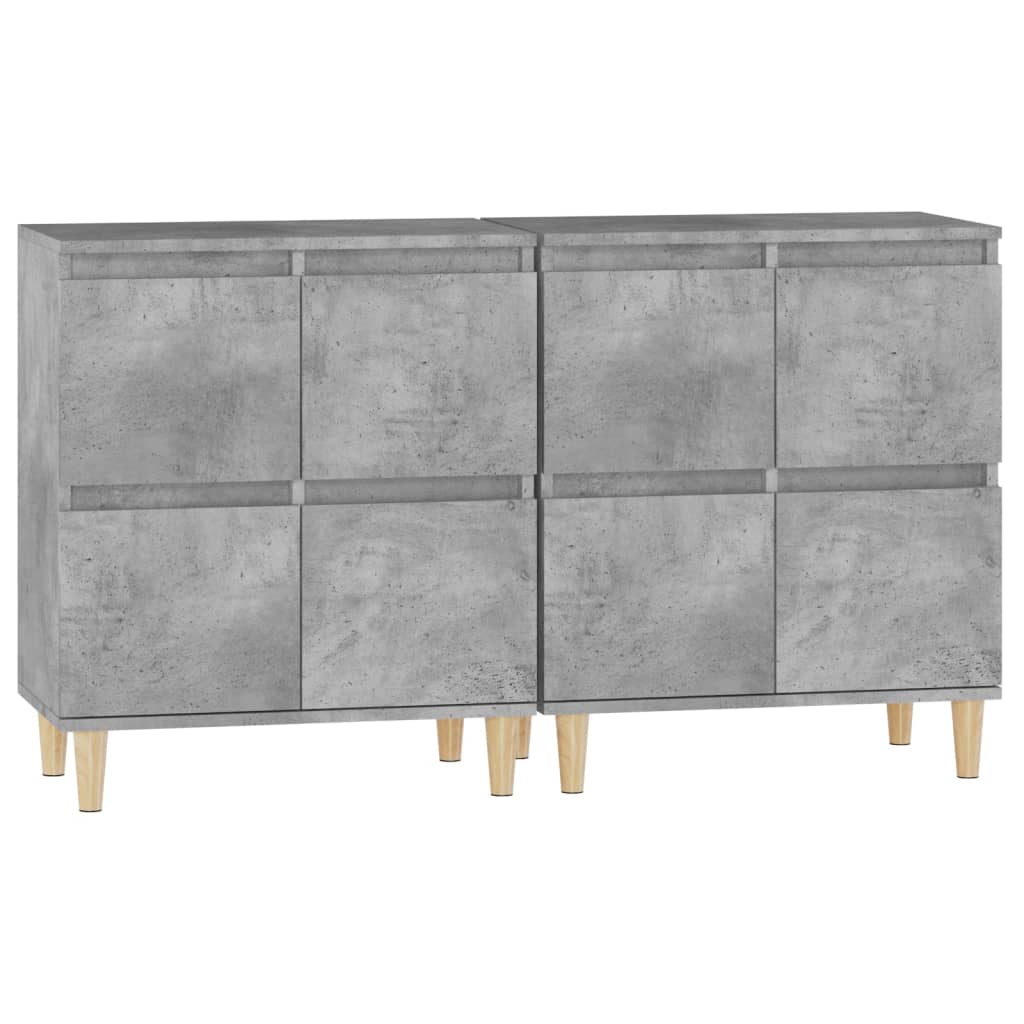 Dressoirs 2 st 60x35x70 cm bewerkt hout betongrijs is nu te koop bij PeponiXL, paradijselijk wonen!