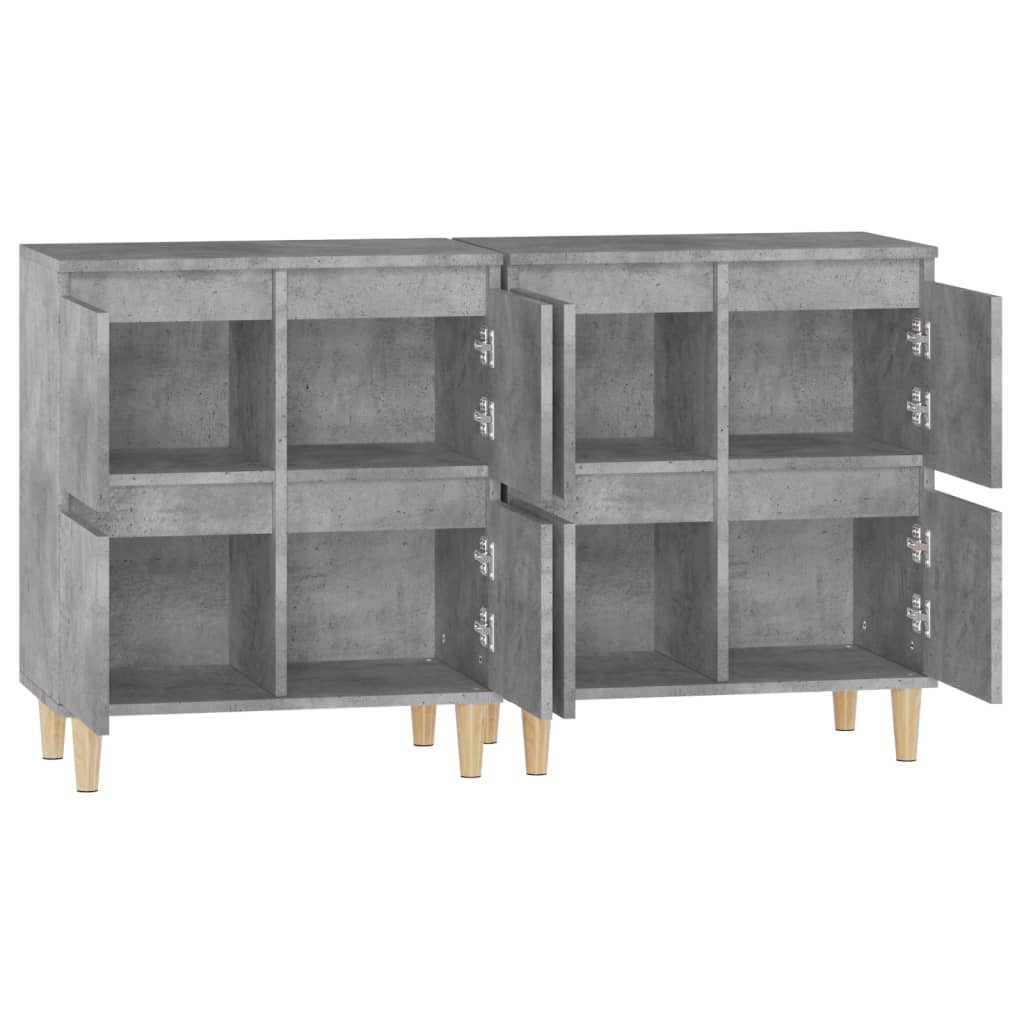Dressoirs 2 st 60x35x70 cm bewerkt hout betongrijs is nu te koop bij PeponiXL, paradijselijk wonen!