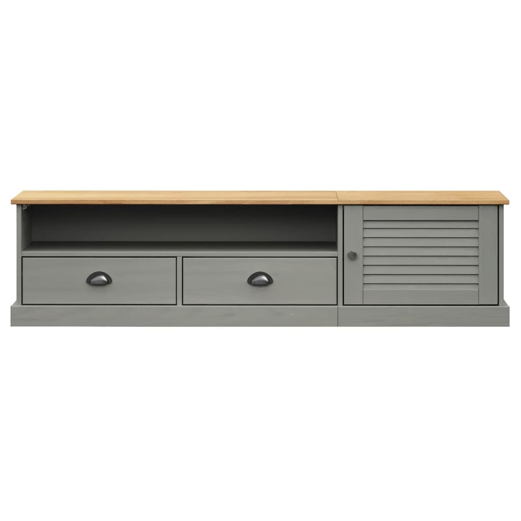 Tv-meubel VIGO 156x40x40 cm massief grenenhout grijs is nu te koop bij PeponiXL, paradijselijk wonen!