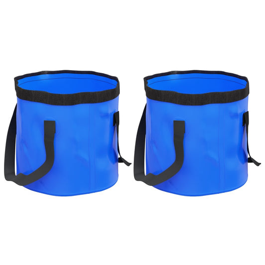 Emmers 2 st inklapbaar 20 L PVC blauw is nu te koop bij PeponiXL, paradijselijk wonen!