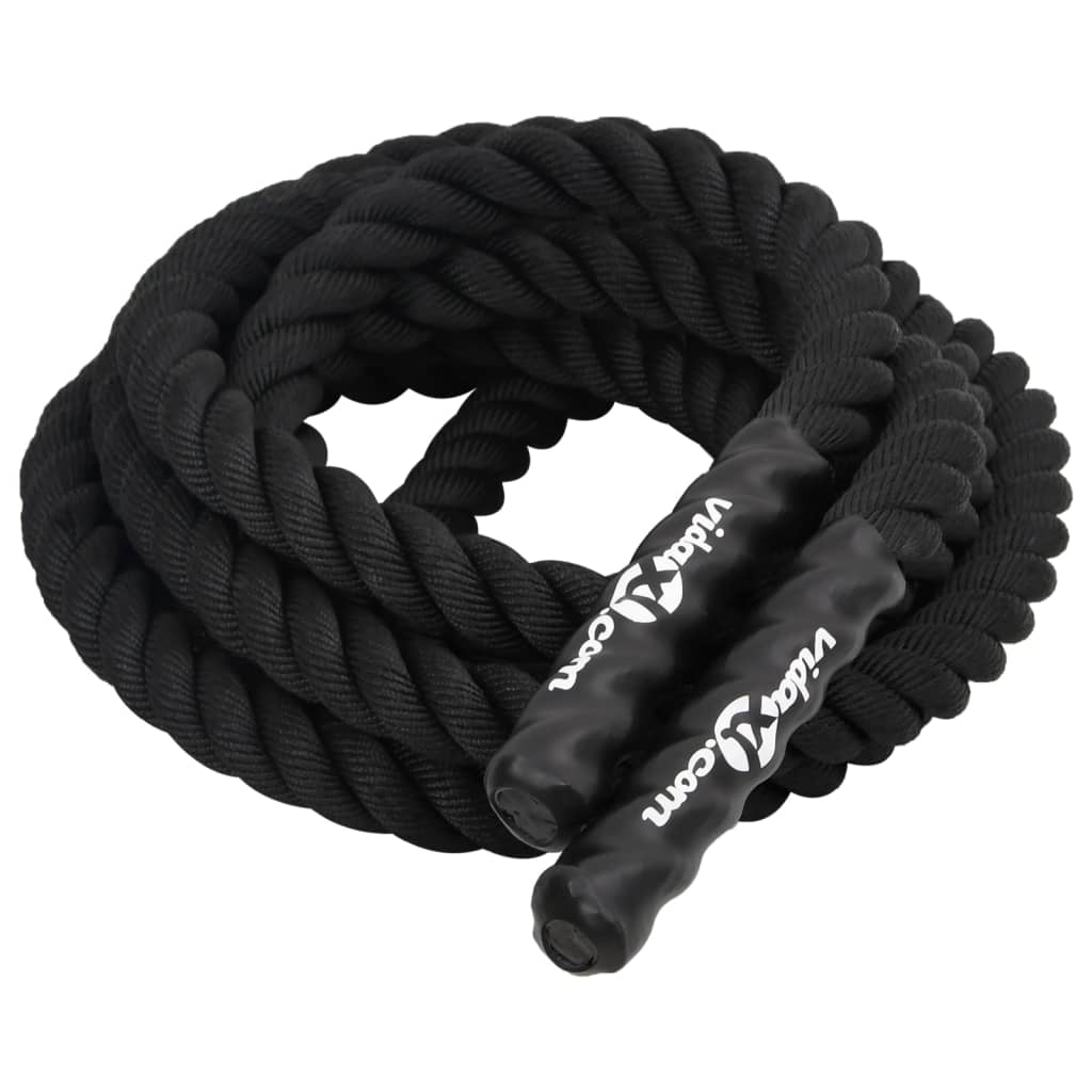 Battle rope 9 m 6,8 kg polyester zwart is nu te koop bij PeponiXL, paradijselijk wonen!