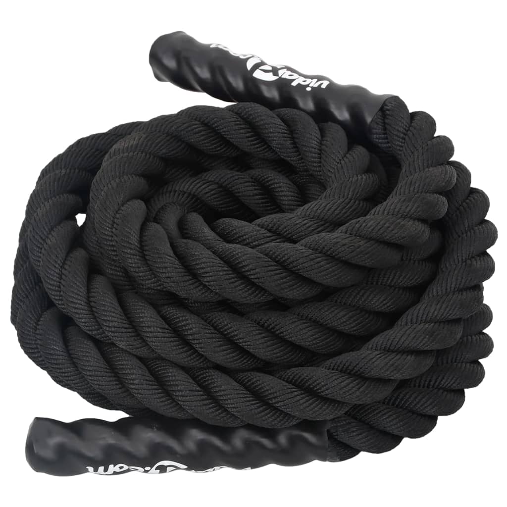 Battle rope 9 m 6,8 kg polyester zwart is nu te koop bij PeponiXL, paradijselijk wonen!