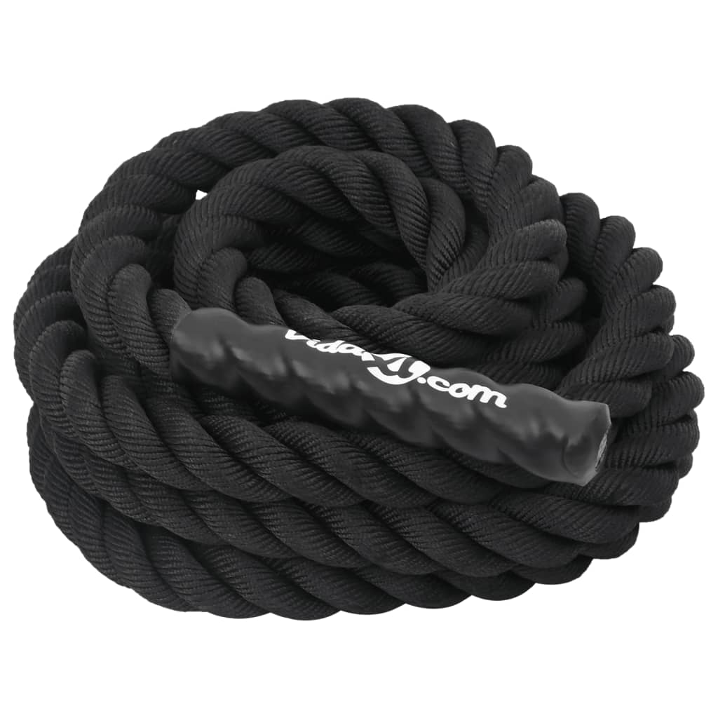 Battle rope 9 m 6,8 kg polyester zwart is nu te koop bij PeponiXL, paradijselijk wonen!